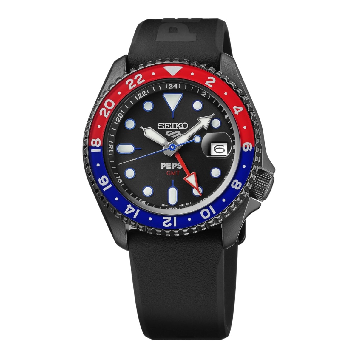 Seiko 5 Sports x Pepsi Automatic 42.5mm Men's Watch, Limited Edition