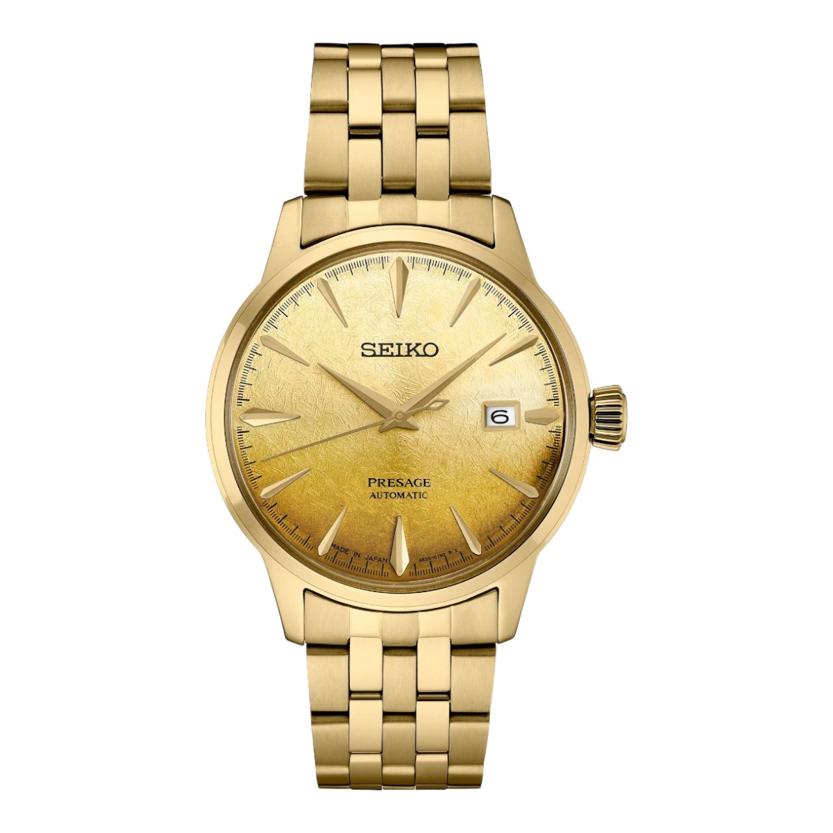 Seiko Presage Cocktail Time 40.5mm Men's Watch, Golden Dial
