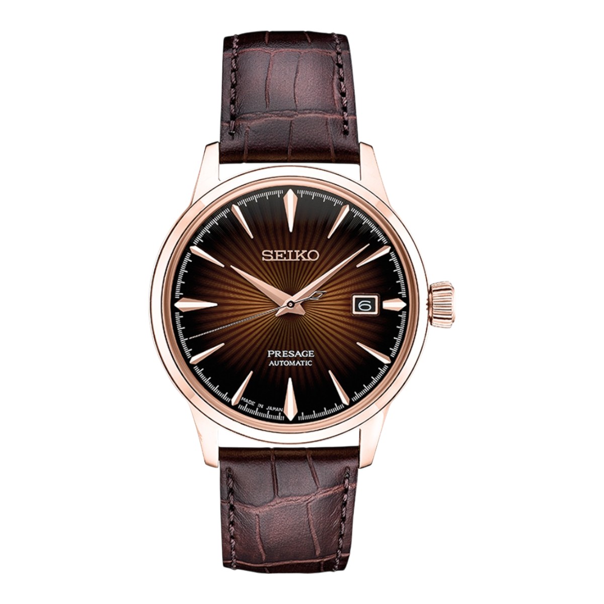 Seiko Presage Cocktail Time 40.5mm Men's Watch, Brown Dial