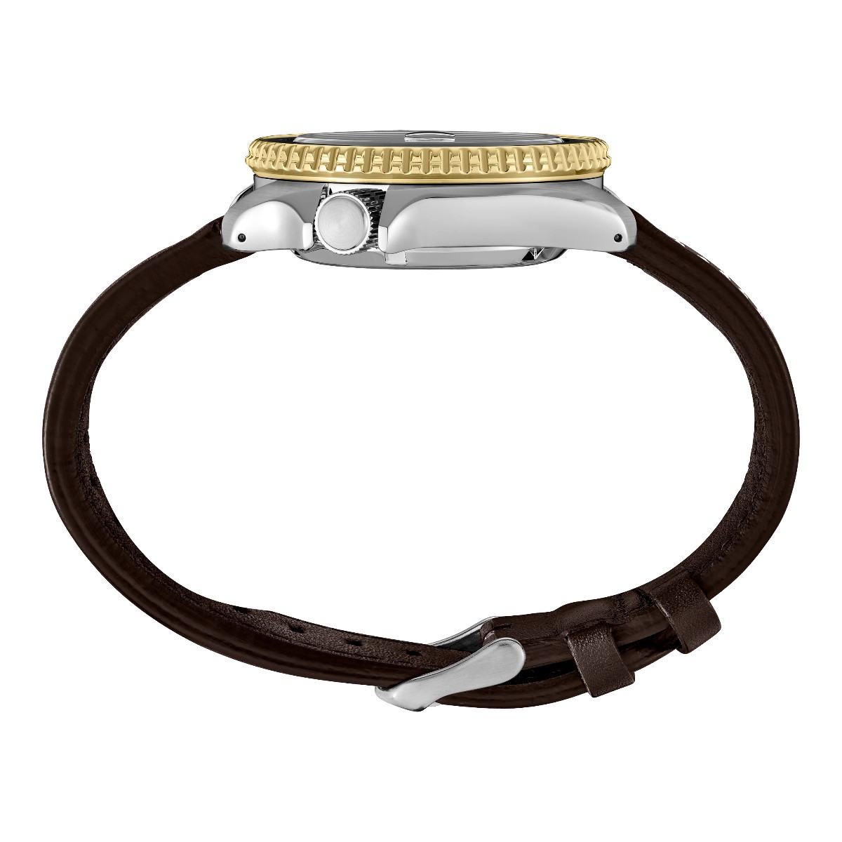 Seiko 5 Sports SKX Series 42.5mm Men's Watch, Black Dial and Brown Leather Strap