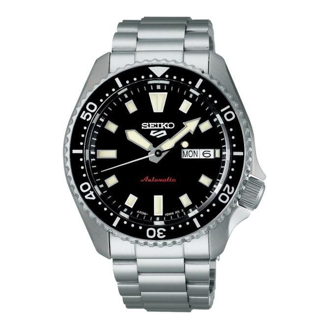 Seiko 5 Sports SKX Series 42.5mm Men's Watch, Black Dial
