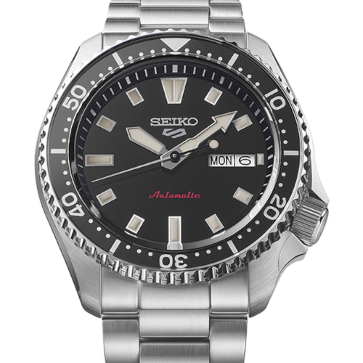 Seiko 5 Sports SKX Series 42.5mm Men's Watch, Black Dial