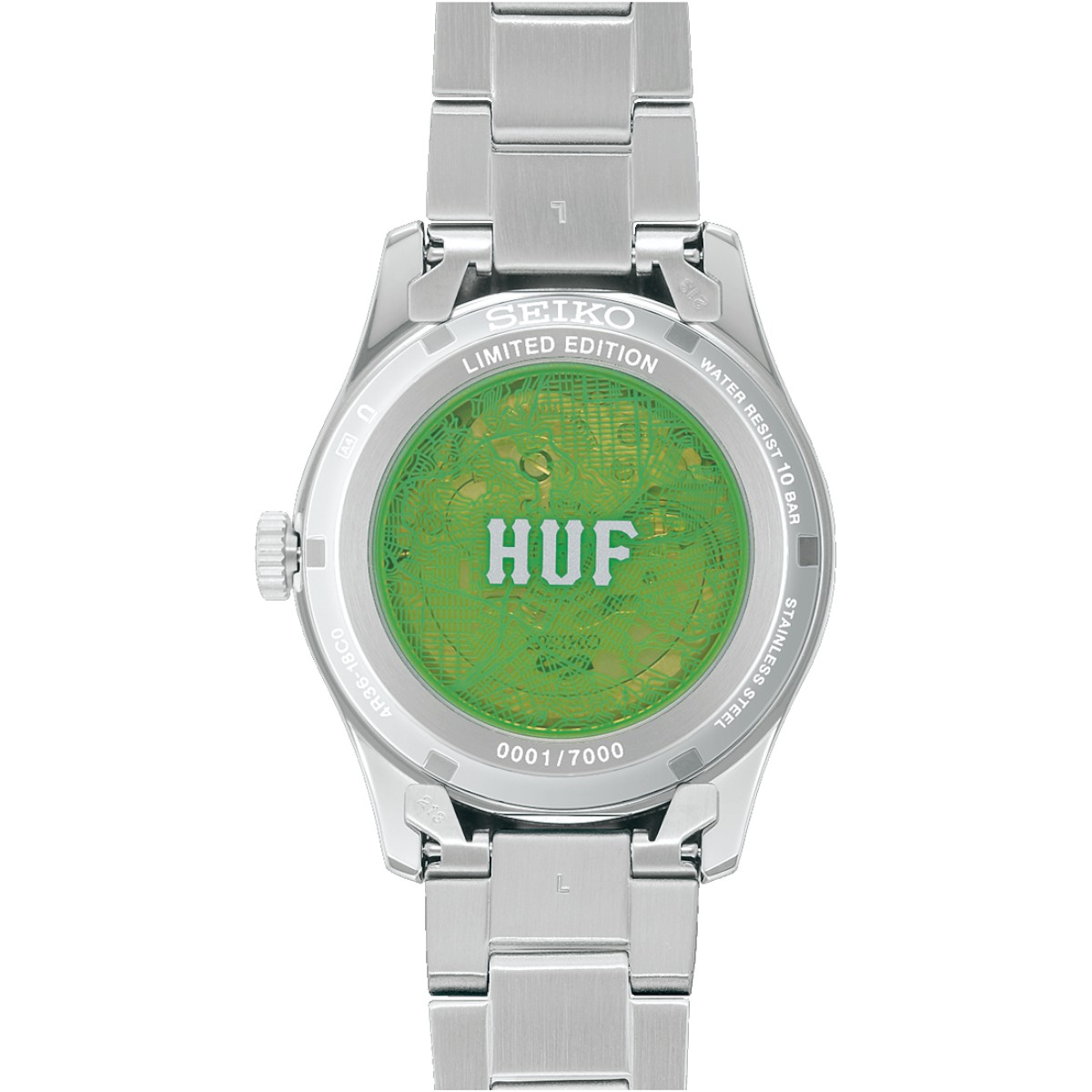 Seiko 5 Sport Limited Edition HUG  39.4mm Watch, Green Dial