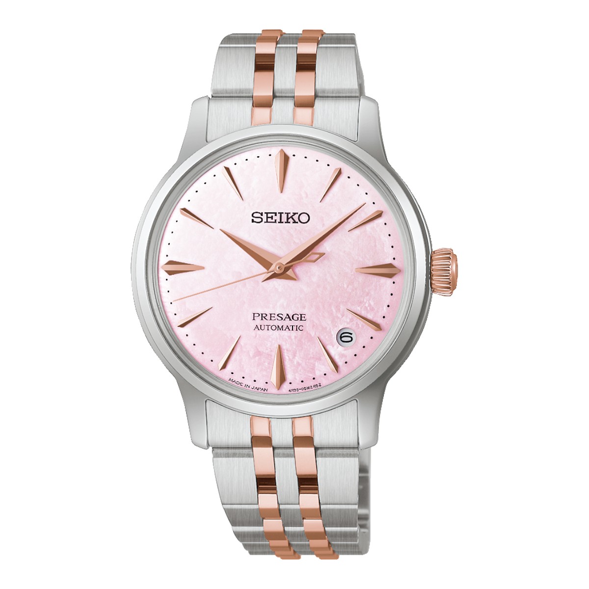 Seiko Presage Cocktail Time Limited Edition 34mm Women's Watch, Pink Mother Of Pearl Dial