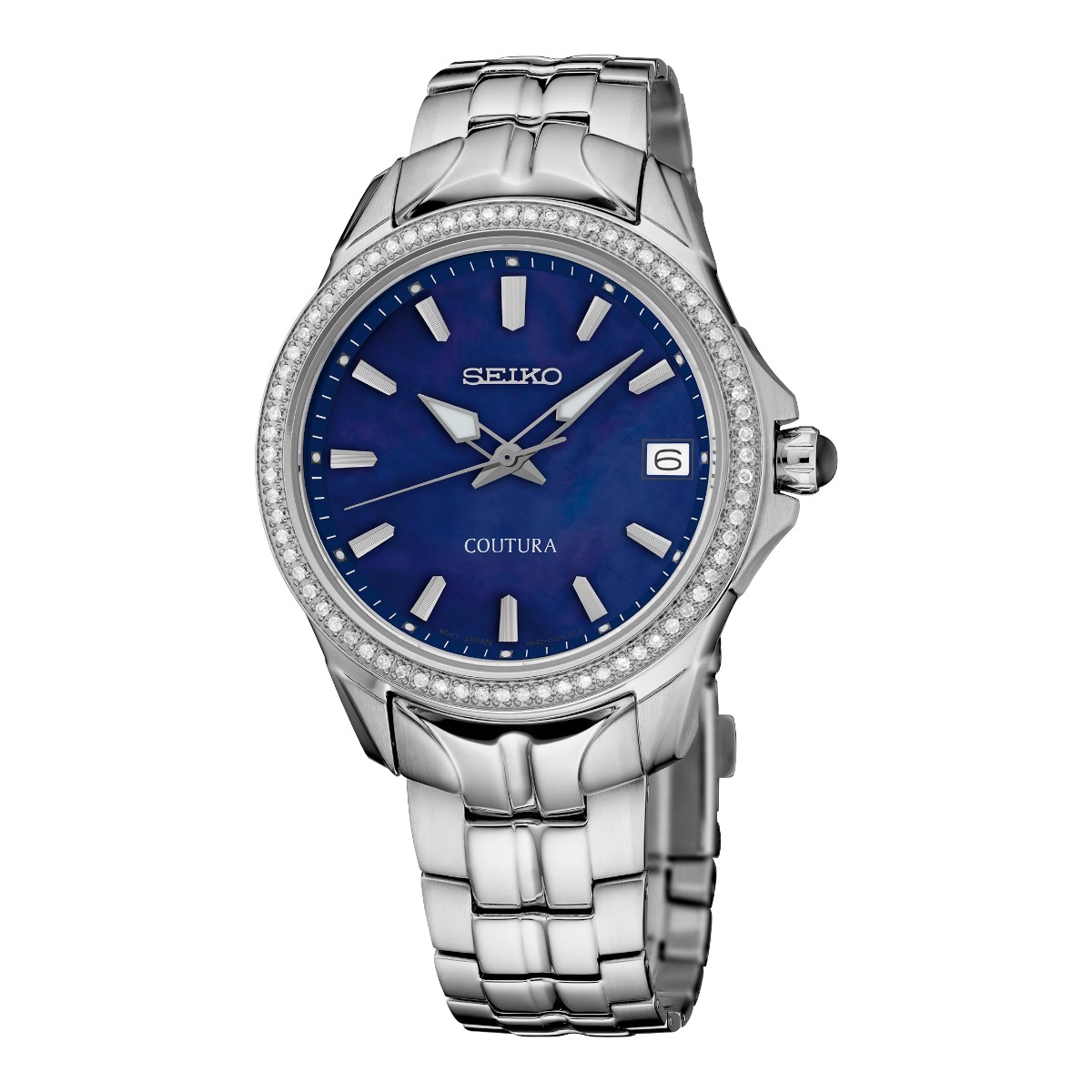 Seiko Coutura 34mm Women's Watch, Blue Mother of Pearl Dial