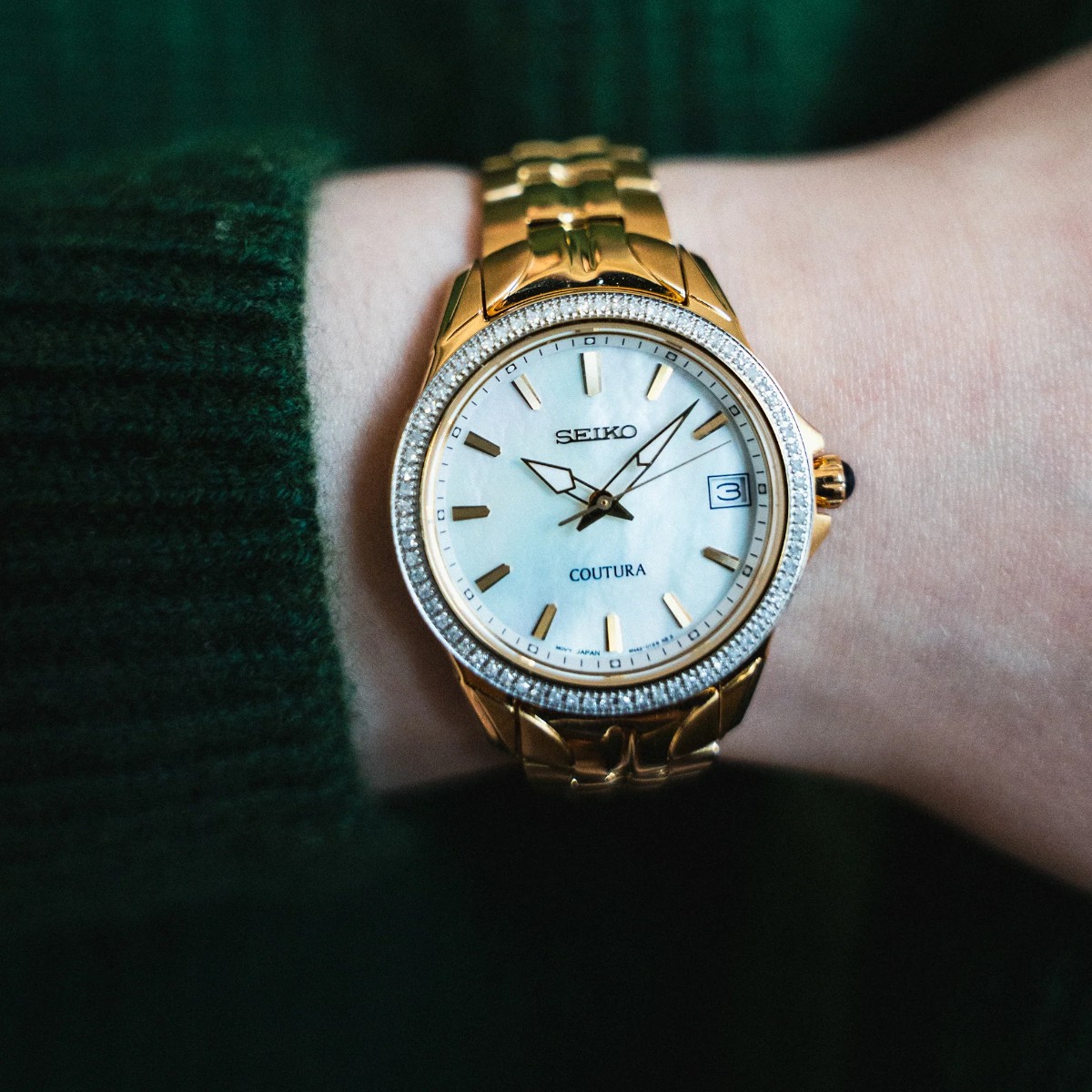 Seiko Coutura 34mm Women's Watch, Mother of Pearl Dial
