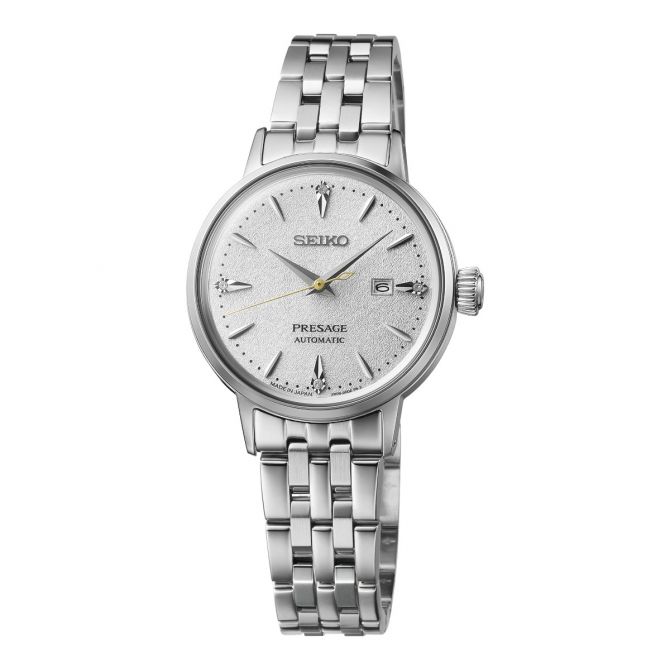 Seiko Presage 30.1mm Women's Watch, White Dial