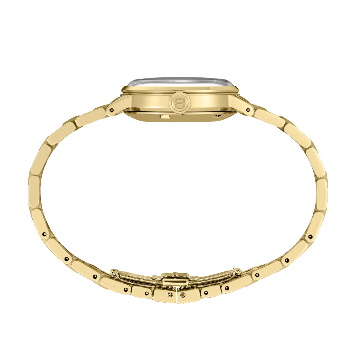 Seiko Presage 30.1mm Women's Watch, Golden Pattern Dial