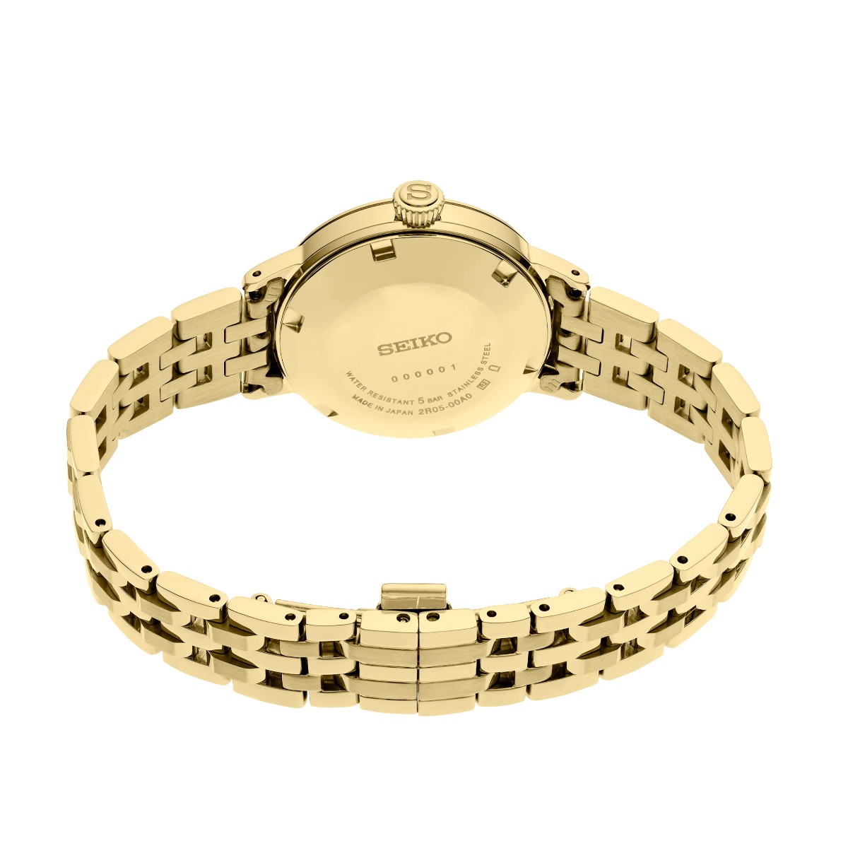 Seiko Presage 30.1mm Women's Watch, Golden Pattern Dial