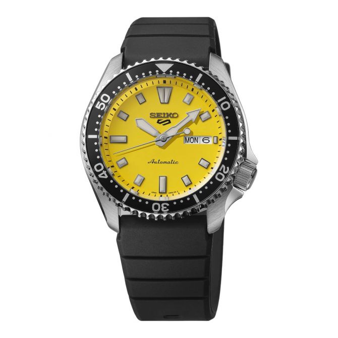 Seiko 5 Sports 42.5mm Men's Watch, Yellow Dial
