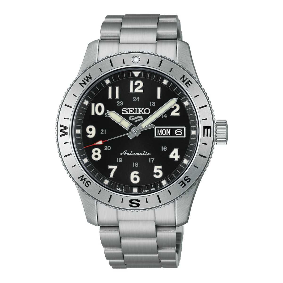 Seiko 5 Sports Field 41mm Men's Watch, Black Dial