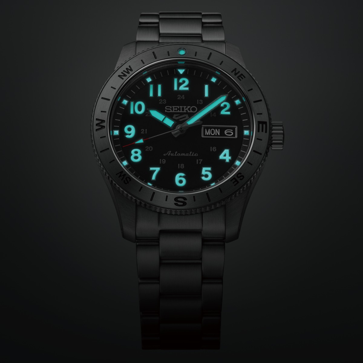 Seiko 5 Sports Field 41mm Men's Watch, Black Dial
