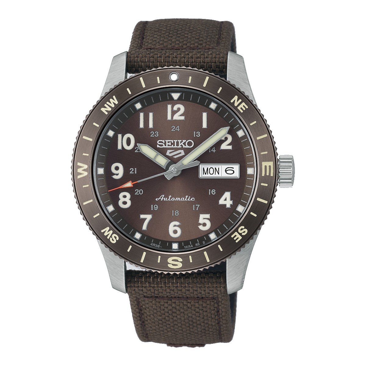 Seiko 5 Sports Field 41mm Men's Watch, Brown Dial