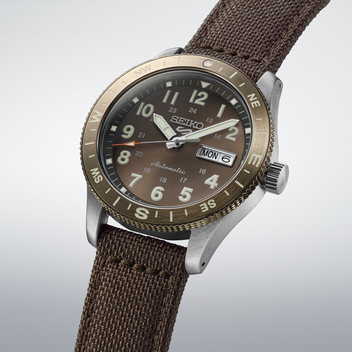 Seiko 5 Sports Field 41mm Men's Watch, Brown Dial