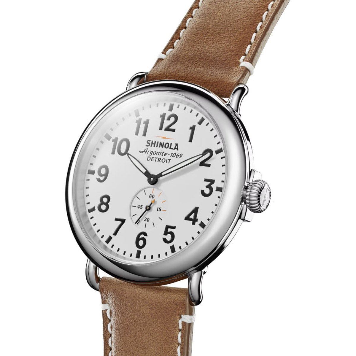 Shinola Runwell 47mm Watch, White Dial