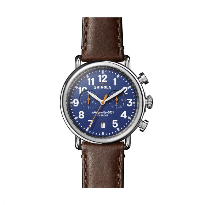 Shinola Runwell Chronograph 41mm Watch, Royal Blue Dial