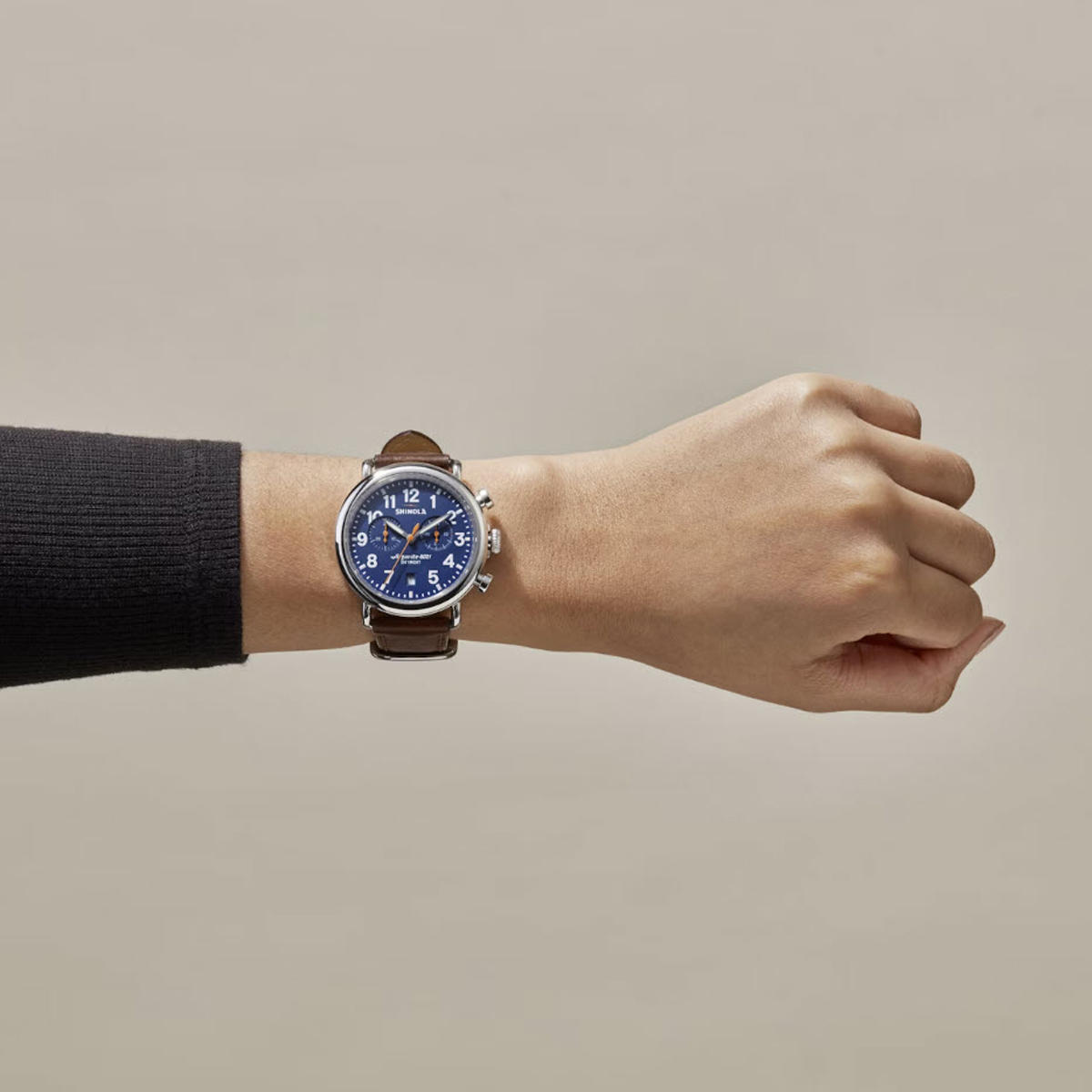 Shinola Runwell Chronograph 41mm Watch, Royal Blue Dial