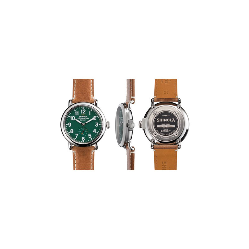 Shinola Runwell 41mm Watch, Green Dial Watch