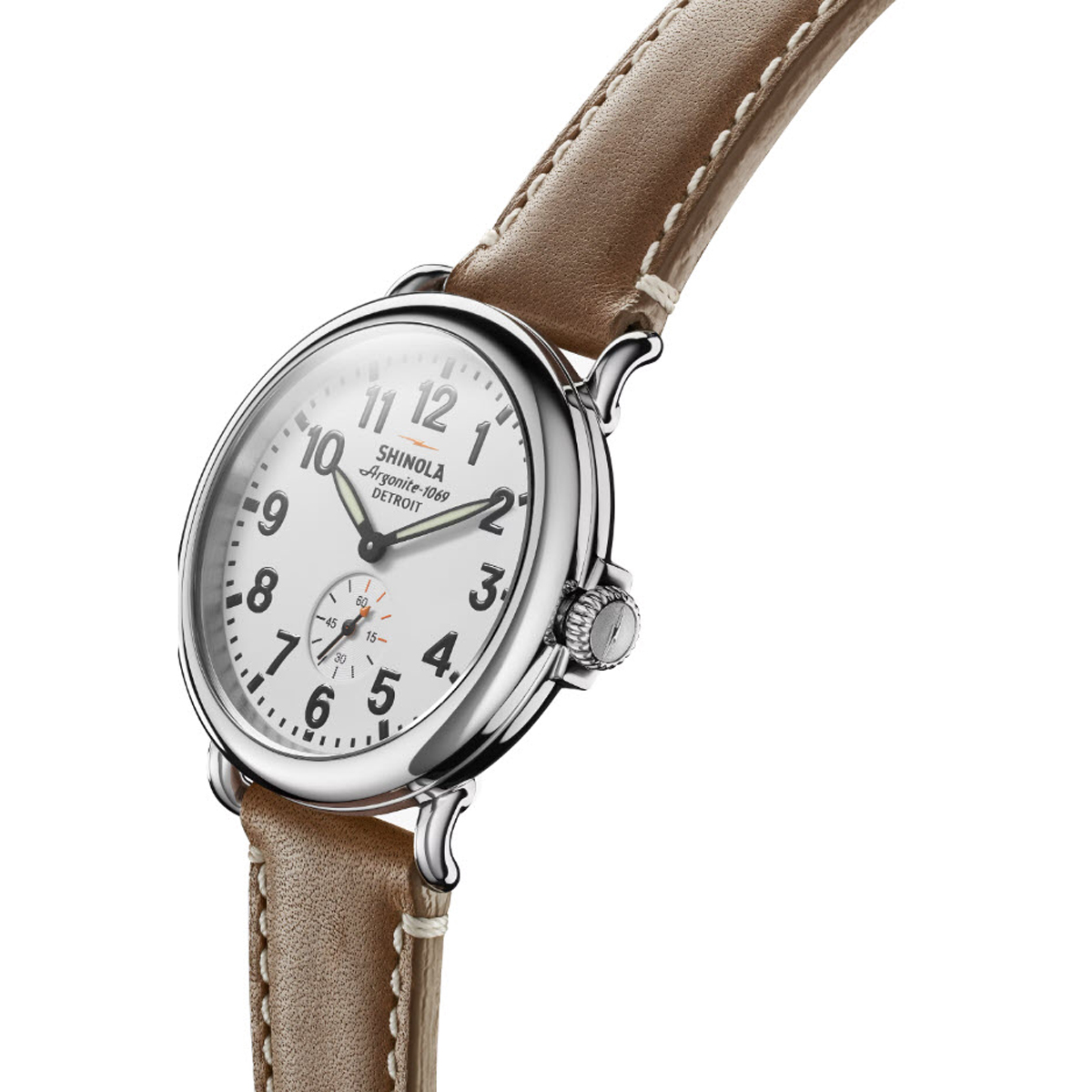 Shinola Runwell 41mm Watch, White Dial