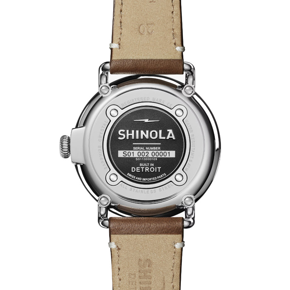 Shinola Runwell 41mm Watch, White Dial