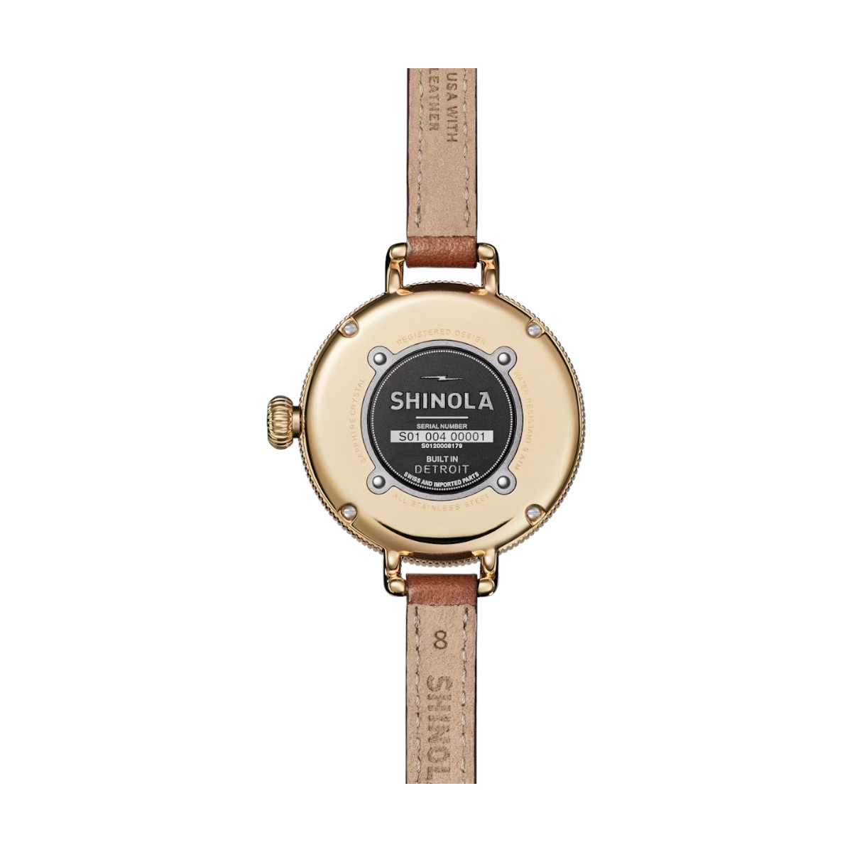 Shinola Birdy Moonphase 34mm Women's Watch, White Dial