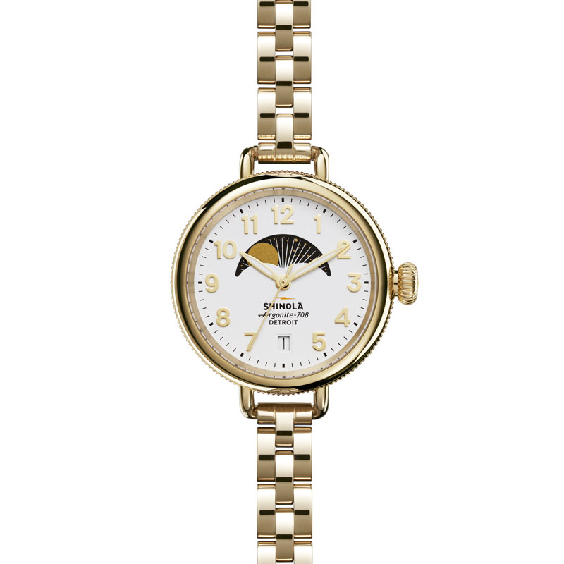 shinola men's moon phase watch