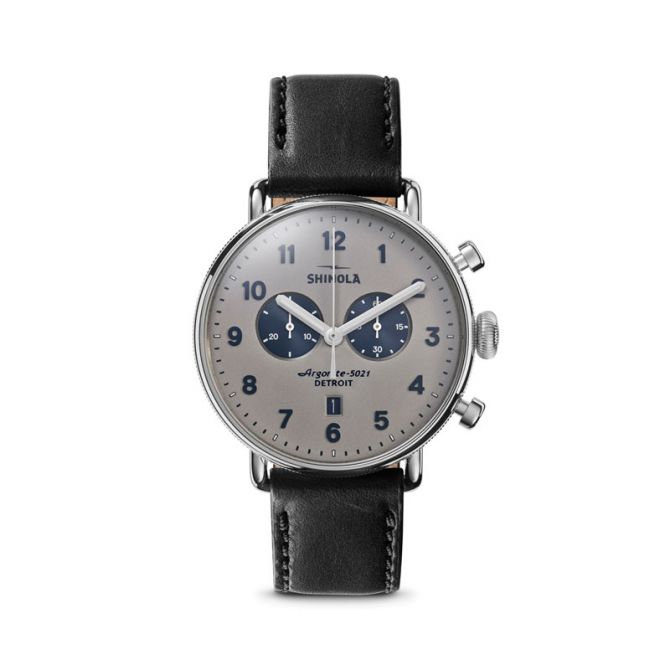 Shinola Bedrock Chrono 42mm Watch Silver Dial