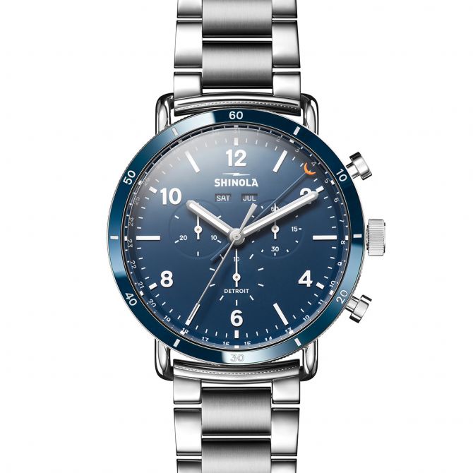 Shinola Canfield Sport 45mm Men's Watch, Midnight Blue Dial
