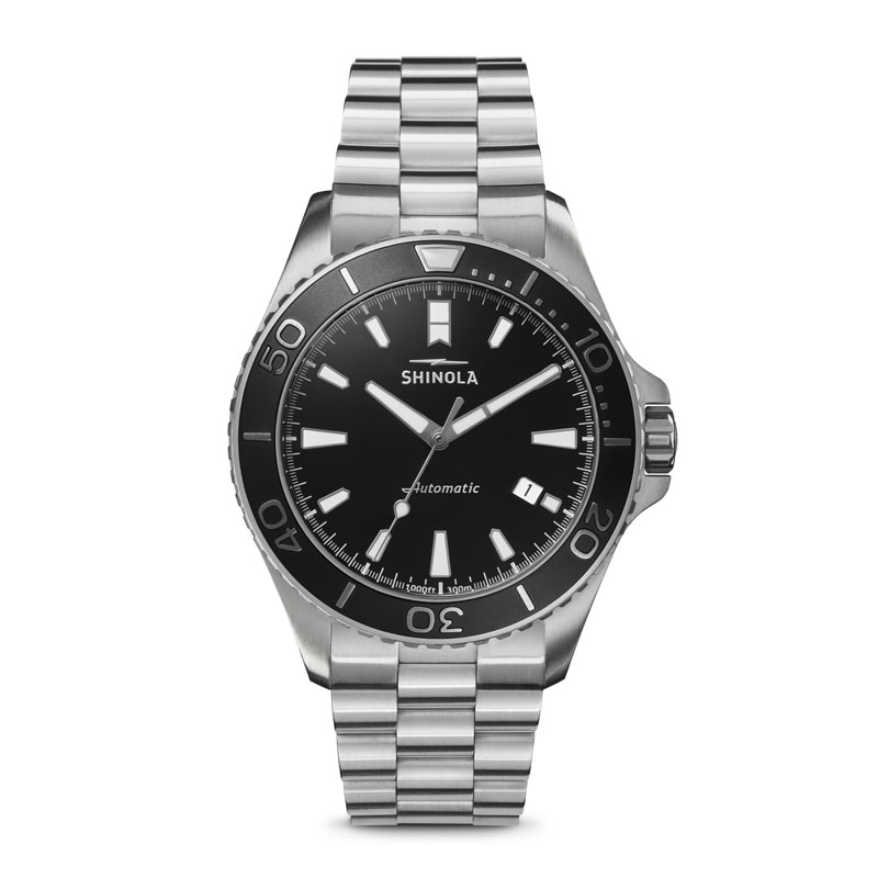 Shinola Lake Superior Monster 43mm Watch, Black Dial
