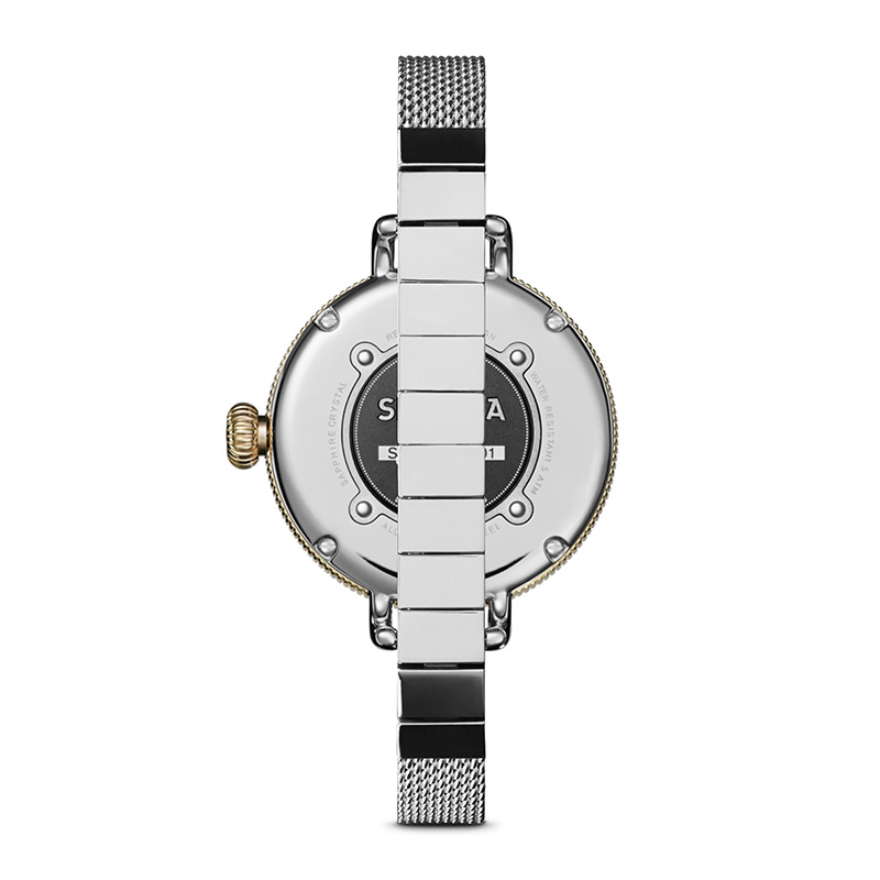 Shinola Birdy 34mm Watch, Silver Dial