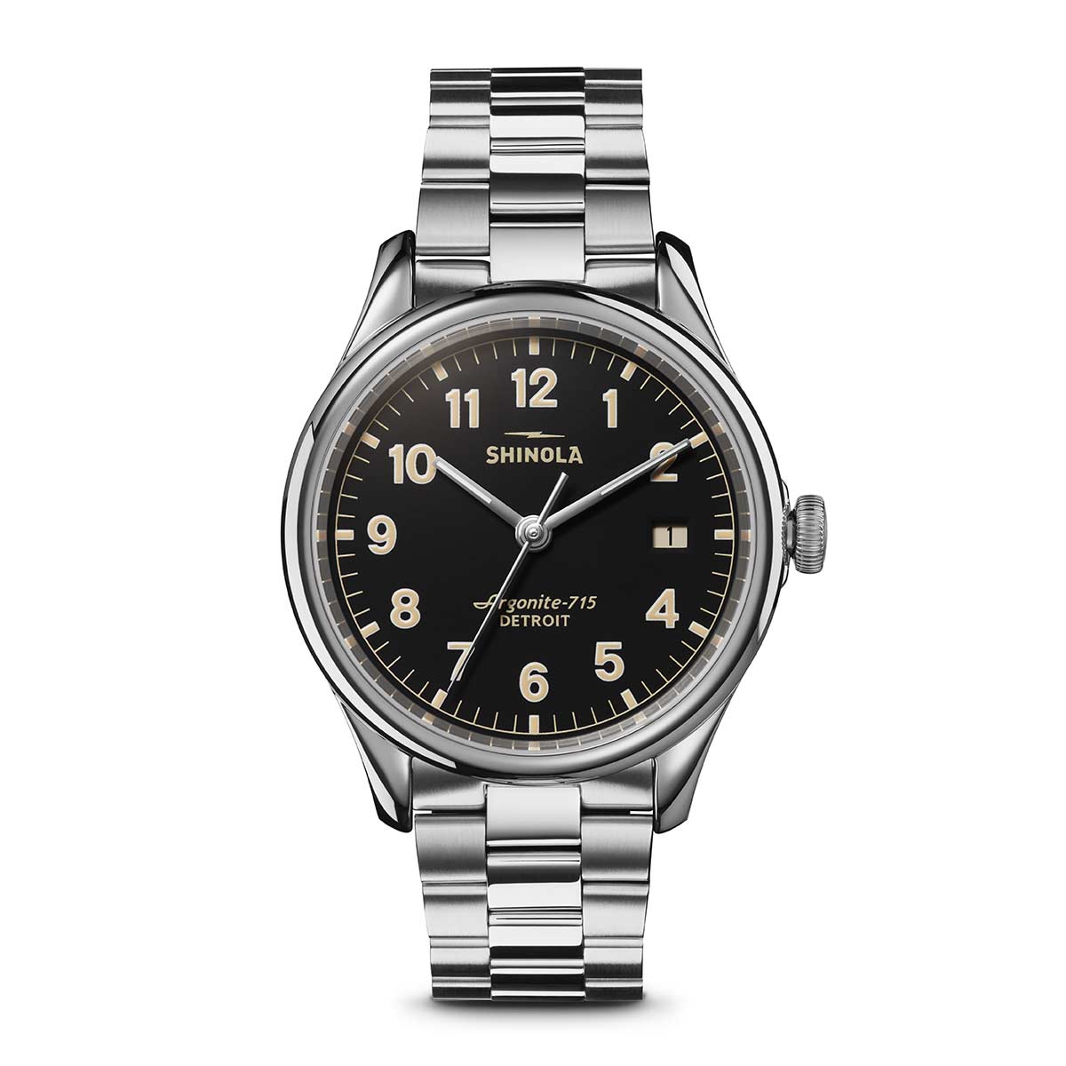 Shinola Vinton 38mm Watch, Black Dial
