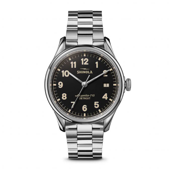 Shinola Vinton 38mm Watch, Black Dial