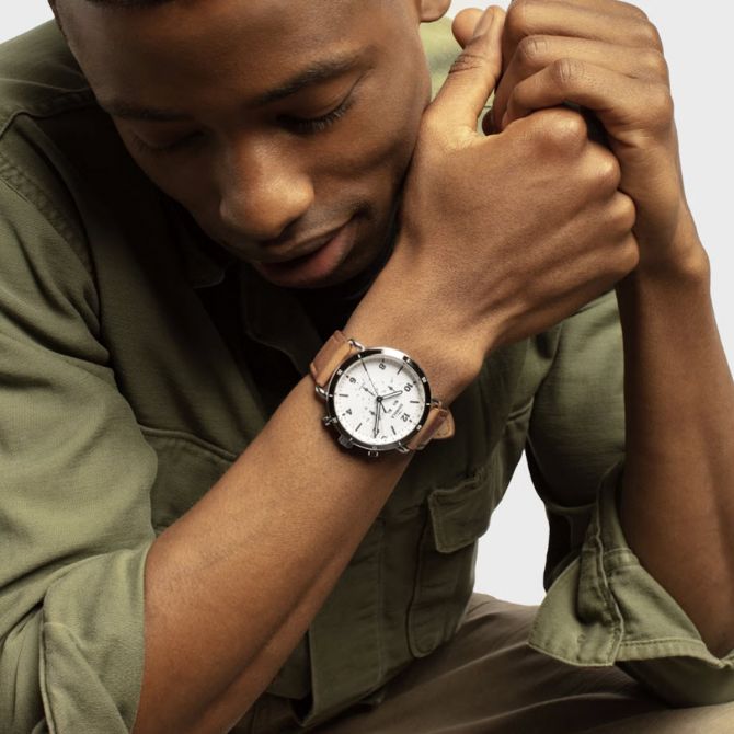 Shinola Canfield Sport Chronograph 45mm Watch, White Dial