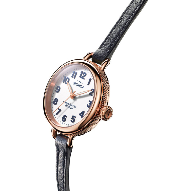 Shinola Birdy White Dial 34mm Women's Watch, Navy and White Dial