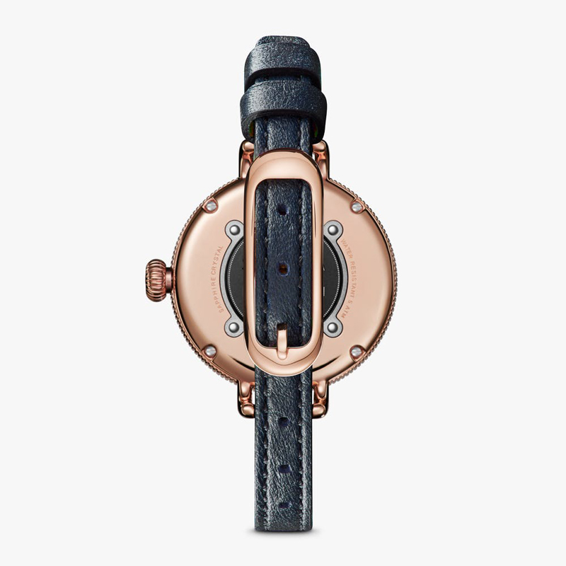 Shinola Birdy White Dial 34mm Women's Watch, Navy and White Dial