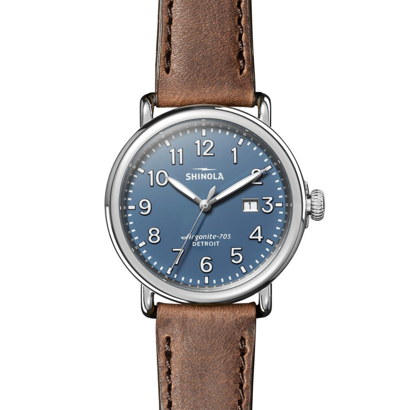 Shinola Runwell 41mm Watch, Blue Dial