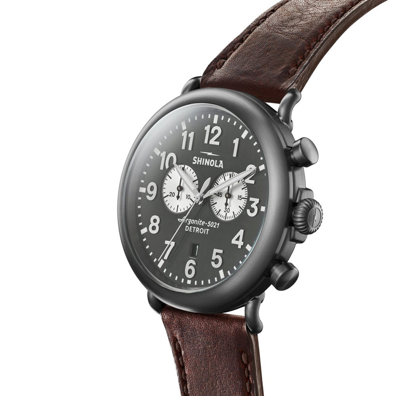 Shinola Runwell Chronograph 47mm Men's Watch, Grey Slate Dial