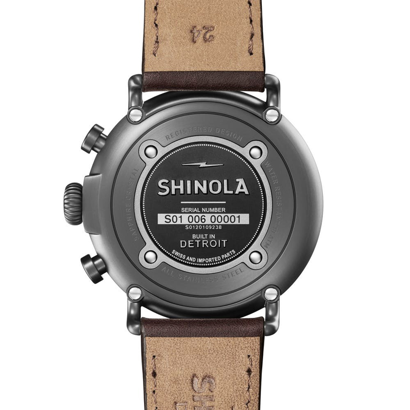 Shinola Runwell Chronograph 47mm Men's Watch, Grey Slate Dial