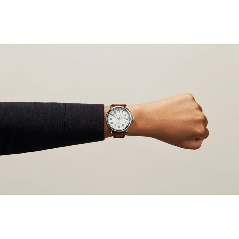Shinola Runwell 41mm Men's Watch, White Dial