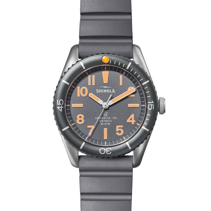 Shinola Duck 42mm Men s Watch Orange and Grey Dial