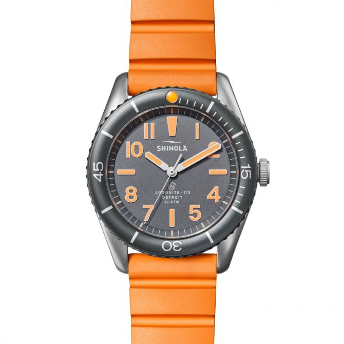 Shinola Duck 42mm Men's Watch, Orange and Grey Dial | S0120194487