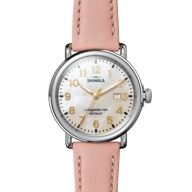 Shinola Runwell 41mm Women's Watch, Mother of Pearl and Gold Dial
