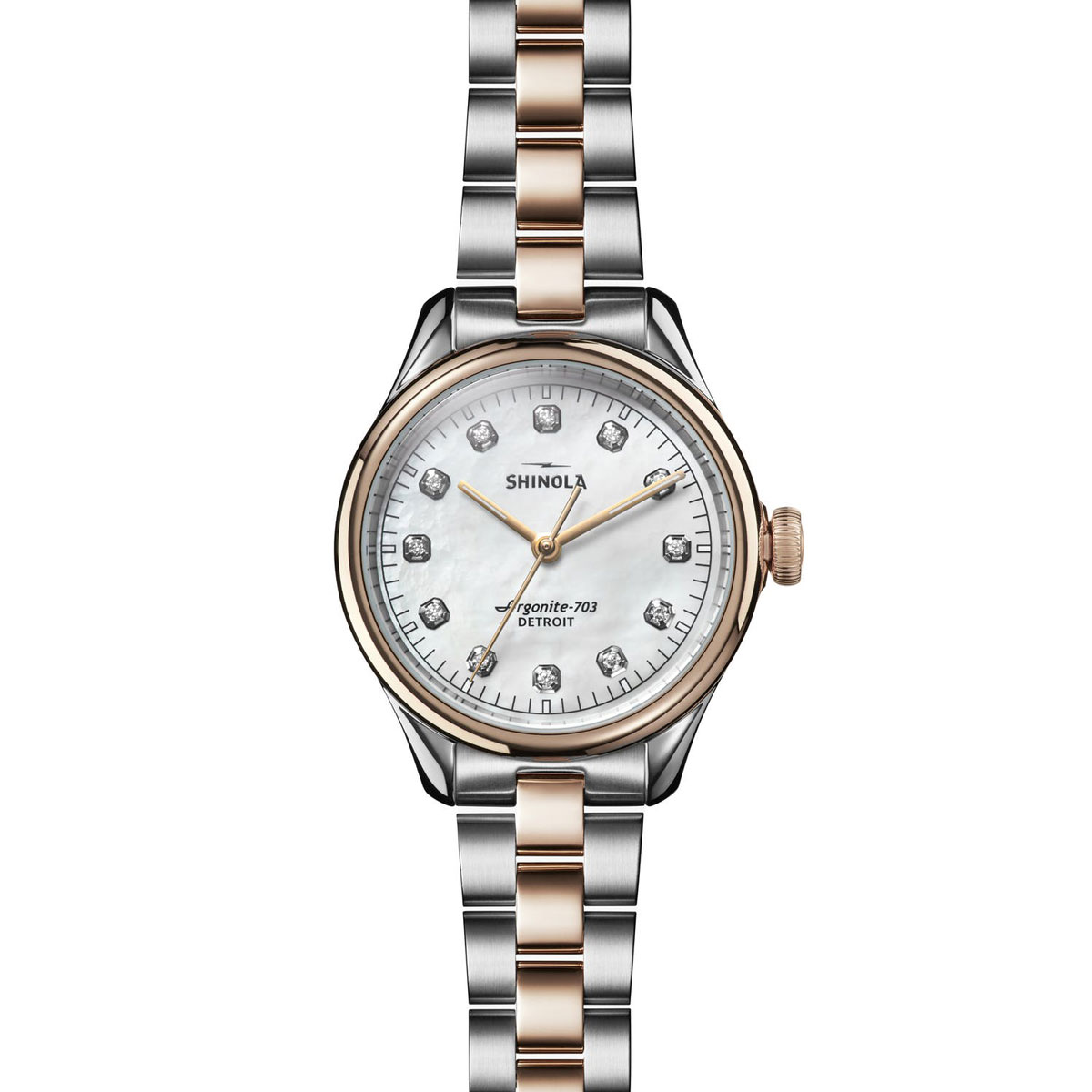 Shinola Vinton 32mm Women's Watch, Mother of Pearl and Diamond Dial