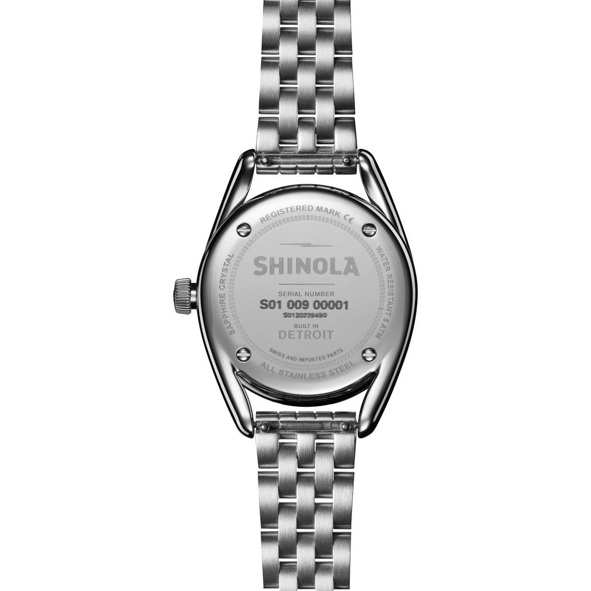 Shinola Derby 30mm Watch, White and Silver Dial
