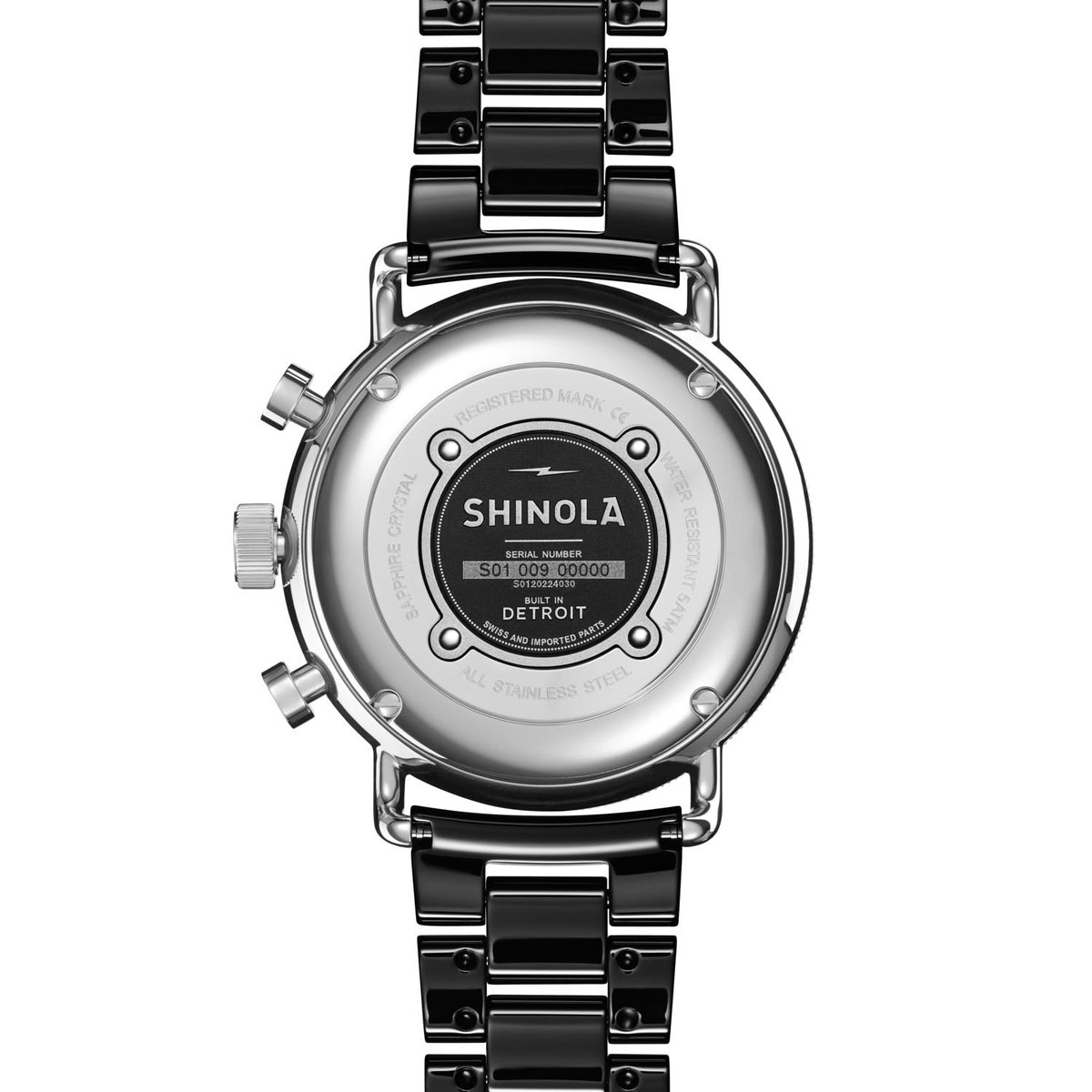 Shinola Canfield Sport 40mm Men's Watch, Black and Silver Dial