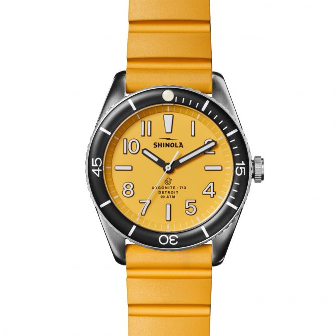 Shinola Duck 42mm Watch, Canary Yellow Dial
