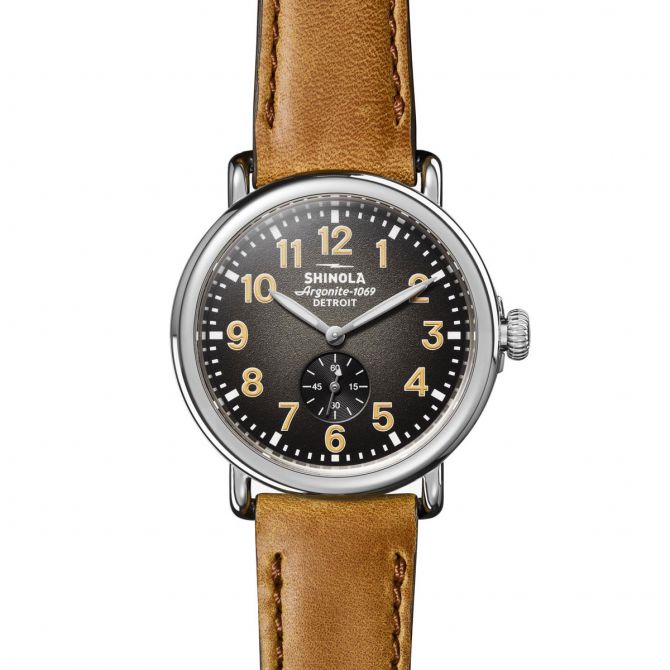 Shinola Runwell 41mm Watch, Textured Black Dial
