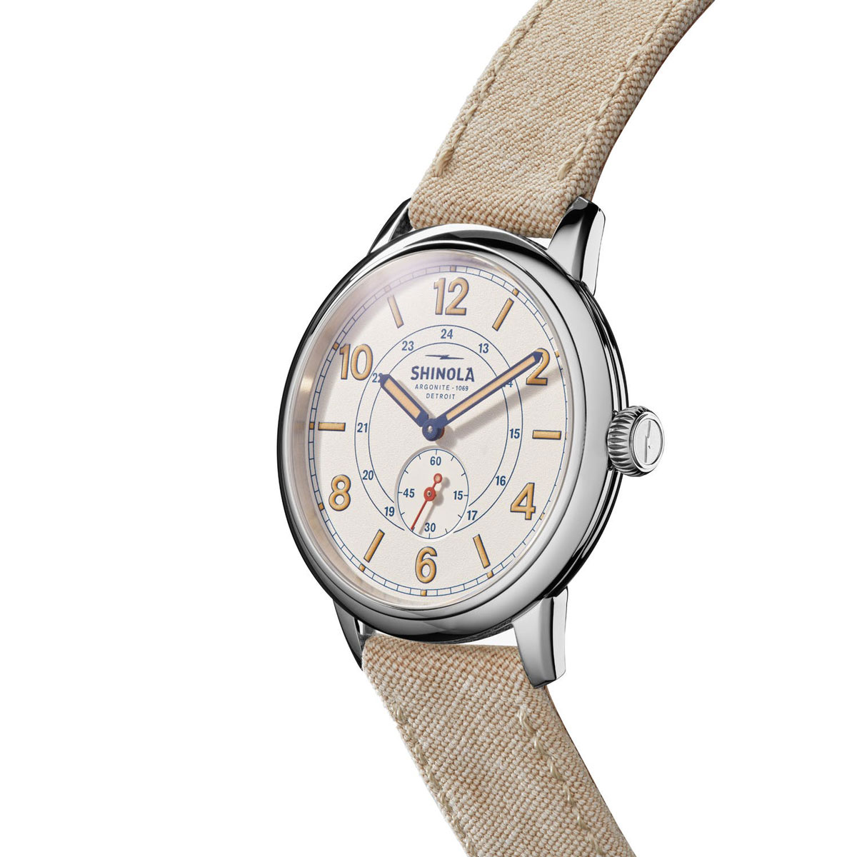 Shinola Traveler Subsecond 42mm, Tan Dial