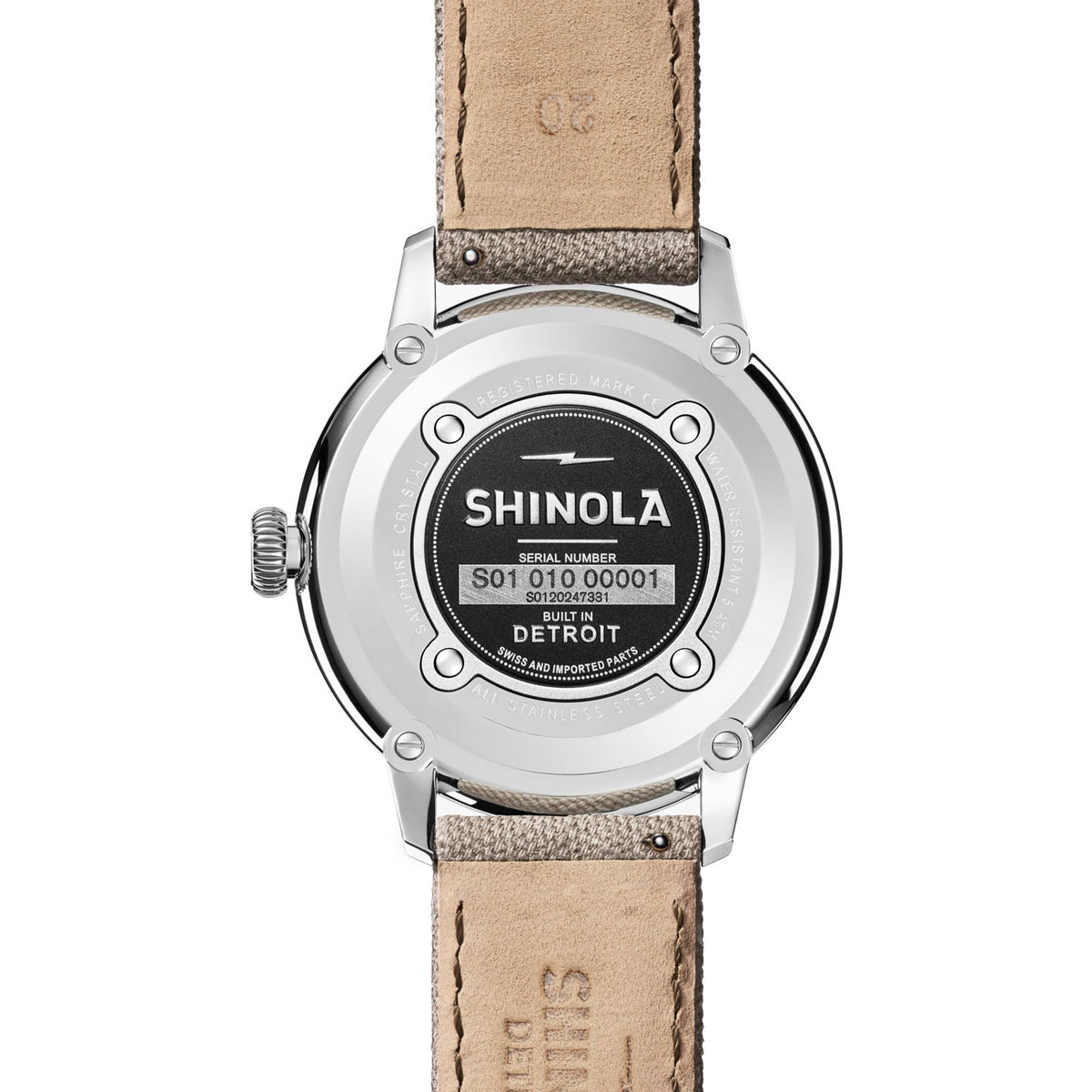 Shinola Traveler Subsecond 42mm, Tan Dial