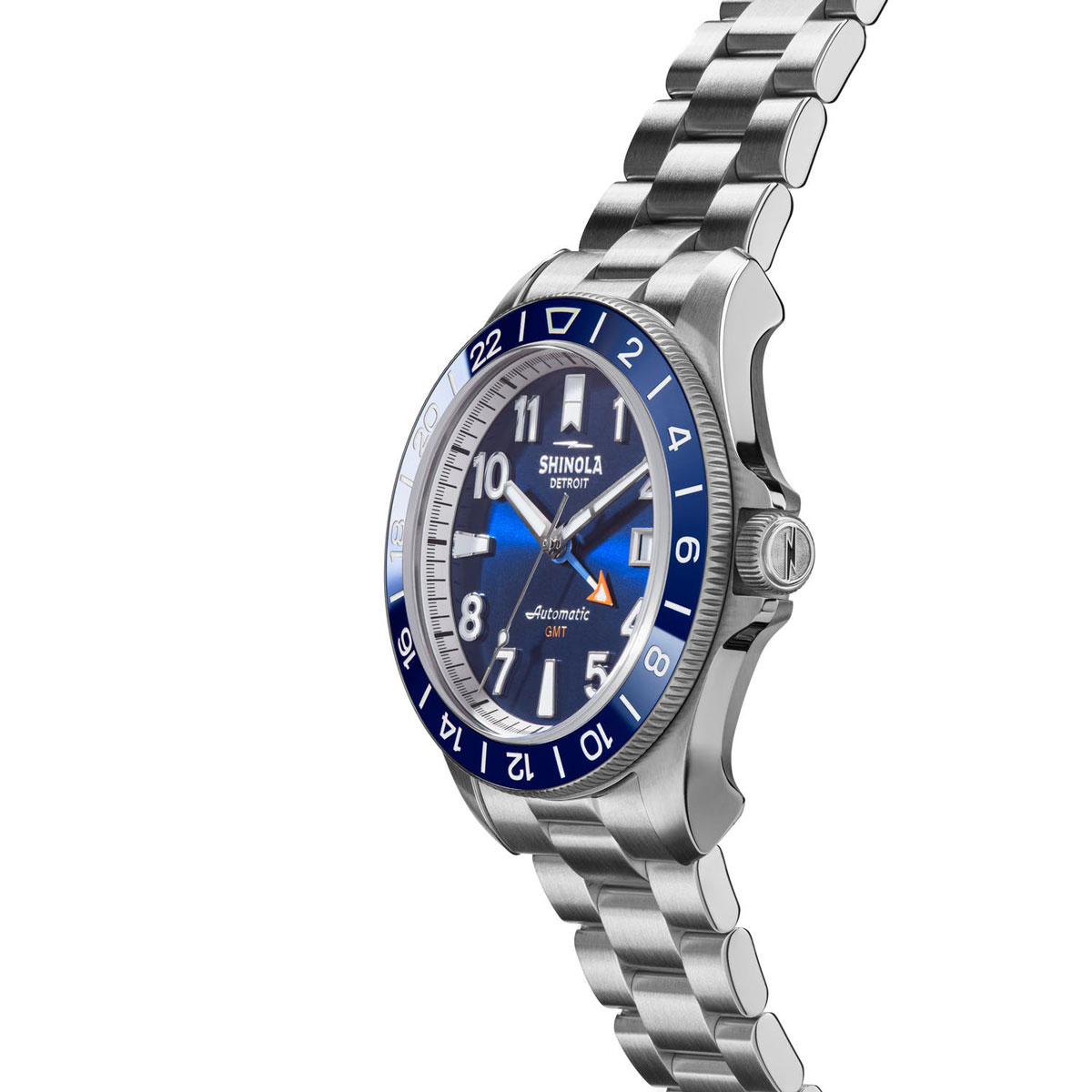 Shinola Monster GMT Automatic 40mm Watch, Navy Blue Dial